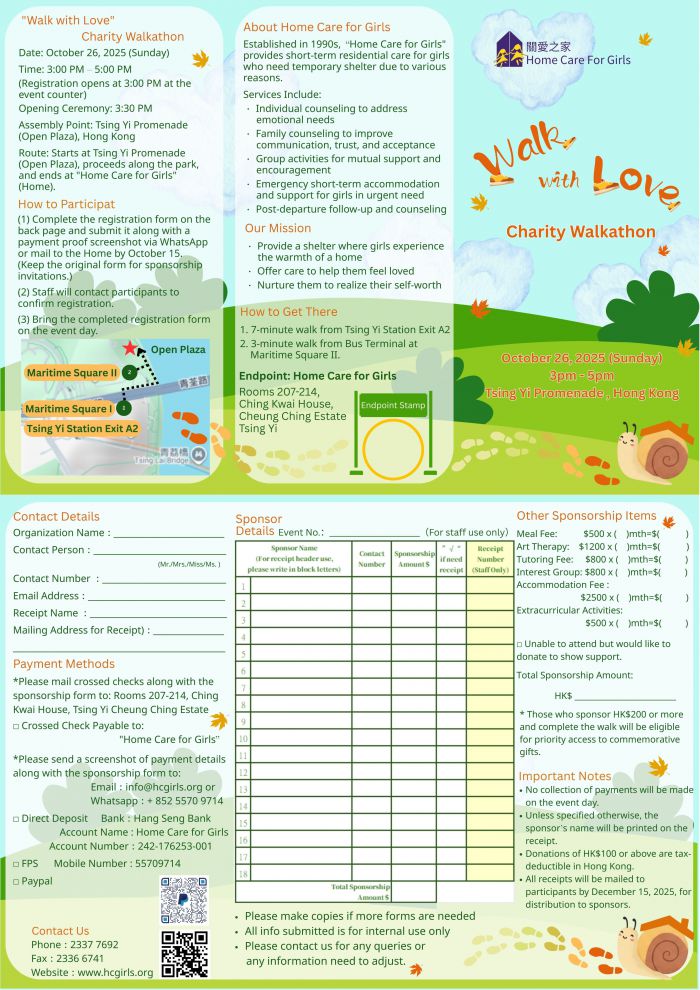 "Love · Walk Together" Charity Walkathon